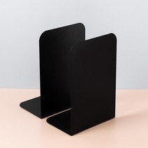 철제 북엔드 4P 책상 책꽂이 간이 책지지대 칸막이, 블랙