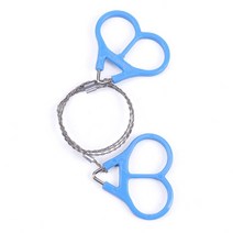 플런지쏘 원형톱 테이블쏘 1pc 휴대용 밴드 와이어 톱 야외 생존 도구 절단 프렛 톱 야외 관광 등산 긴급 생존 용품, 파란색 손잡이