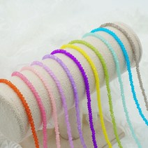 [3g]샤론델 2mm 원컬러 젤리 론델컷 비즈 11종 / 악세사리 반지 팔찌 목걸이만들기 공예 재료, 젤리퍼플 SR14