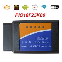 PIC18F25K80 ELM327 와이파이 V1.5 OBD2 스캐너 iOS 자동차 코드 리더 Elm-327 V 1.5 Wi Fi ELM 327 OBD 2 자동 진단 도구