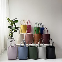 16컬러 여성 미니 데일리 버킷 백 가죽 사각 토트 가방