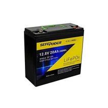 SEFEPODER 인산철배터리 12V 20Ah LiFePO4 리튬 배터리 태양열 해양 조명 스쿠터 야외 캠핑 오프 그리드 애플리케이션 등을 위한 2000+ 딥 사이클 철