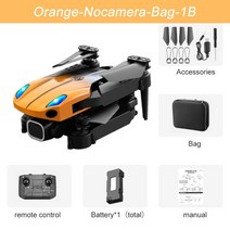 2022 new ky907 pro mini drone 4k professional hd dual camera 장애물 회피 quadcopter rc 헬리콥터 비행기 장난감 소년용, 오렌지 노카메라 백