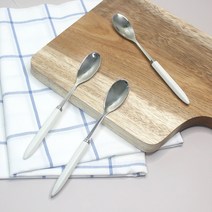 우드 디저트포크 스푼 카페 스텐 커트러리 디너 케이크, 스텐 티스푼 3P (화이트) I155, 1개