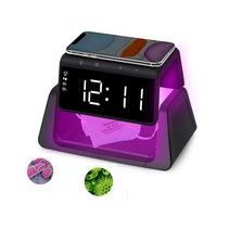 UM2 무드등 알람시계 UV살균 고속 무선충전기 AL700UV, 케이스포함(화이트)