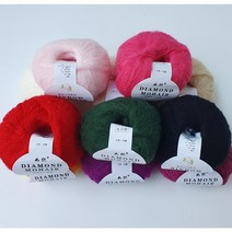 다이아몬드 모헤어 모헤어뜨개실 스웨터실, 7.빨강