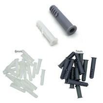 프라스틱 칼블럭 K-1311 세트2종 6mm+7mm 나사 콘크리트 앙카 고정 나사못고정, 1개