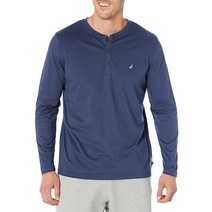 노티카 남자 긴팔 헨리 파자마 상의 인디고.(453792)