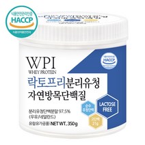 푸른들판 락토프리 분리 유청 단백질 분말 자연방목 wpi 웨이 프로틴 우유 단백 보충제 가루 파우더 무맛 동물성 그레스페드 추천 유당제거, 350g, 1통