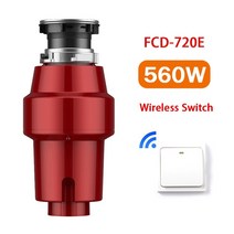 음식물 쓰레기 처리기 식품 잔류 하수도 분쇄기 주방 싱크 어플 라 이언 스 560W, 06 Wireless Red_03 UK