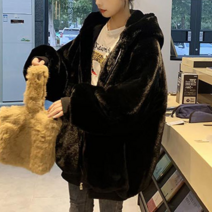 퍼코트 여자 털코트 페이크퍼 아우터 숏 집업 후드