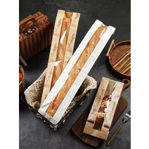 계란바구니 바게트 가방 크래프트 종이 실용적인 빵 플로드지 선물봉투 쇼핑몰지 비닐포장 예쁜, brown short letter