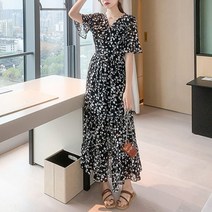 배꼽 D66-1 베를린 빅사이즈여성의류 롱원피스 44-120
