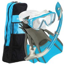 아쿠아렁 스노클링 101 마스크 + 핀 블레이드 + 스노클 + 가방, 아쿠아블루