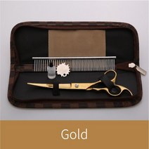 Fenice 새로운 디자인 7.0 인치 굽은 블레이드 25도 애완 동물 손질 곡선 가위, 03 금