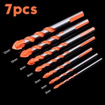 천공기 펀치 사무용품57 pcs 세트 드릴 비트 삼각형 대 군주 핸들 다기능 품질 드릴 비트 천공기 세라믹 대리석 타일 드릴 핸들, 7psc