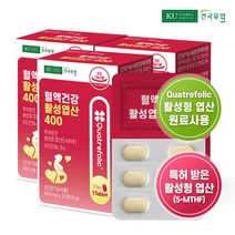 [건국유업] 혈액건강 활성엽산 400 30정x3개(3개월), 1개