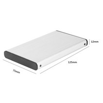 알루미늄 2.5 인치 SATA III to USB 3.0 6Gbps 외장 HDD 케이스 하드 드라이브 케이스 SSD 박스 Windows ma, 은, 한개옵션1