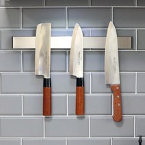 스테인리스304 자석 칼꽂이 중사이즈 40cm 싱크대 주방정리 칼걸이 칼보관함