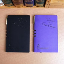 인조가죽 수첩+볼펜 세트 휴대용 노트 이쁜수첩