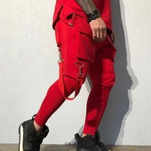 뉴 가을 남성 체육관 조깅 캐주얼 슬림 팬츠 힙합 스트리트 패션 빅 포켓 100% 코튼 Overalls
