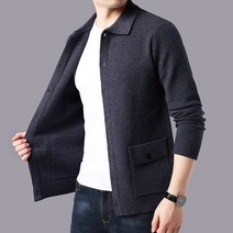 남성 가디건 니트 카디건 브랜드 레저 뜨개질 스웨터 슬림 피트 셔츠 크기