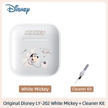 기존 disney ly-202 tws 이어폰 무선 블루투스 5.0 스포츠 소음 감소 게임용 헤드폰 터치 컨트롤 2022, 11 White Mickey Kit, 화이트 미키 키트