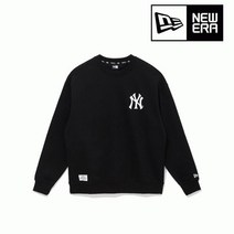 뉴에라 MLB 그리드 로고 뉴욕 양키스 맨투맨 블랙 13338671