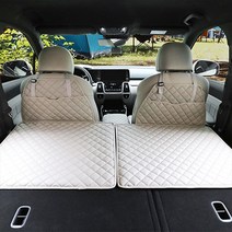 루젠 캠핑 차박 차량용 평탄화매트 확장보드, 걸이식 보드 운전석 쪽 640x510, 코튼베이지