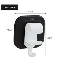 세면기 스탠드 무료 펀칭 홈 욕실 화장실 화장실 분지 벽 벽 세면기 비데 보관 랙 다용도 후크를 넣어, white black