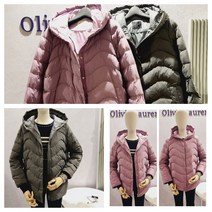 올리비아로렌 캐주얼한 덕다운 오리털 숏 후드 패딩 집업 점퍼 nc청주점 vockdxw945a 9451