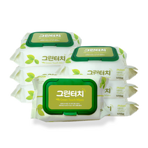 그린터치 안전한 두툼한 베이비 물티슈 캡형 100매, 그린터치물티슈(100매캡형)