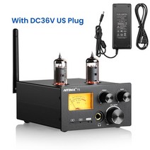 AIYIMA 오디오 T5 스테레오 포노 앰프 블루투스 QCC3034 Aptx-hd 수신기 미니 하이파이 앰프 턴테이블 포노그래프 프리앰프 160Wx2, CHINA_With US plug