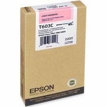 EPSON 정품플로터잉크 T603C00 Light Magenta PRO7800 220ml Stylus Pro 9800, 단일 수량