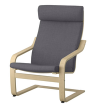 이케아 POANG 포엥 암체어 자작나무무늬목/시프테보 다크그레이 393.884.58