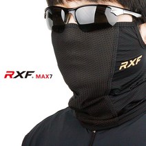 2023 RXF MAX7 냉감마스크 쿨워머 여름 넥워머 멀티스카프 쿨스카프 쿨넥 골프 파크골프 KC인증, 블랙