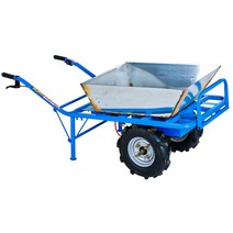 엔진 동력 운반차 궤도 농업용 전동 끌차 카트 대차, 드럼  48V12A 500W