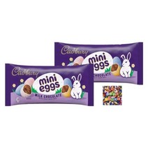 밀크 초콜릿 미니 에그 부활절 캔디 Cadbury 번들 바삭바삭한 쉘 2 4 또는 6팩 73온스 가방 Stone Cove 냉장고 자석 포함, 2팩