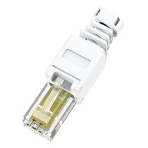 흰색 RJ45 공구없는 커넥터 없음 크림프 커넥터 CAT6 커넥터