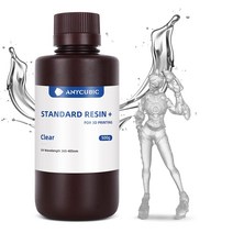 3D프린터 레진 ANYCUBIC 업그레이드된 표준 3D 프린터 수지 405nm SLA 고속 UV 경화 8K 가능 LCD/DLP/S, 블랙._500g