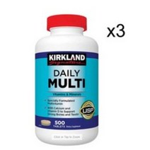커클랜드 데일리 멀티비타민&미네랄 500정 3팩, 3개, 3개