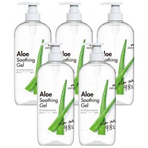 꽃을든남자 수분이 꽉 차 더 촉촉한 리얼 알로에 수딩젤 1000ml, 5개