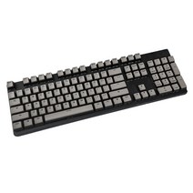 Cherry MX 기계식 키보드 용 PBT 푸딩 키캡 세트, 12.6 x 6.3 x 1.2 인치, 실버 그레이 블랙