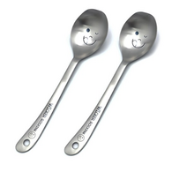 윙커 스텐 각진 요리스푼 소, 혼합색상, 10개