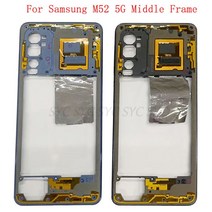 타이어 케어삼성 M52 5G 용 중간 프레임 센터 섀시 폰 하우징 커버 수리 부품, 01 White