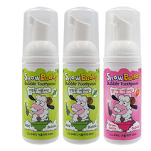 스노우버디 거품치약 45ml x 3, 민트향 2개 + 딸기향 1개