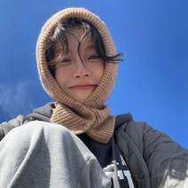 드레스날다 1+1 따뜻해겨울까지 투버튼 단추 니트 바라클라바