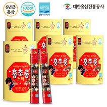 홍초롱 어린이 홍삼 녹용 스틱 30포 (맛있는 유아 키즈 홍삼 진액), 10g, 6개