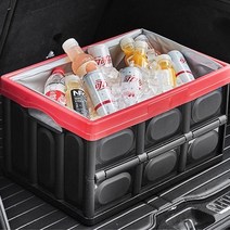 빈티지 트렁크 폴딩박스 쿨링백 리빙박스 멀티박스 다용도수납 감성 캠핑, 블루 중형+방수팩