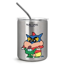 크레용 신짱 짱구 304 스테인리스 텀블러 휴대용 사무용 빨대컵 300ml, D